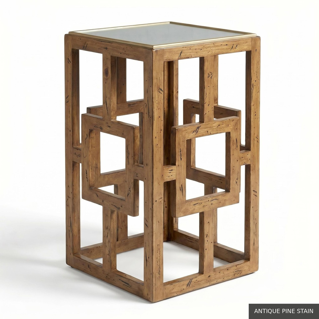 [EUR: Lilly] Lilly Side Table   / Antique Pine Stain + Gold