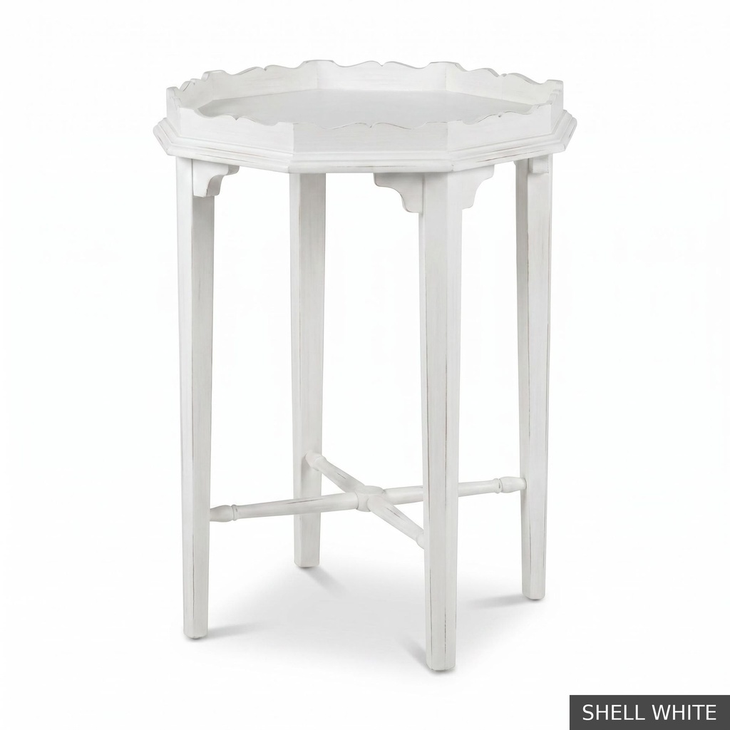 [EUR: Whit] Whitaker Side Table   / Shell White + NO Accent Colour Required