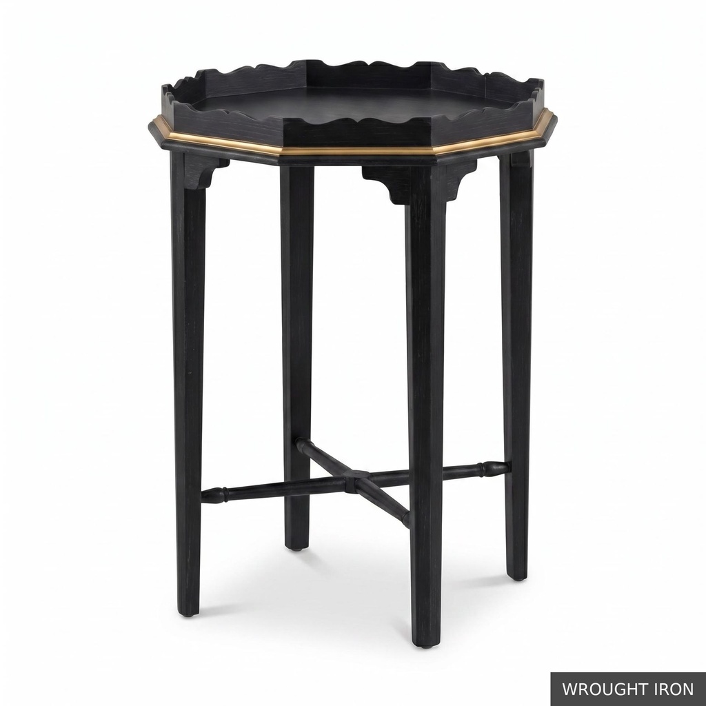 [EUR: Whit] Whitaker Side Table   / Wrought Iron + NO Accent Colour Required
