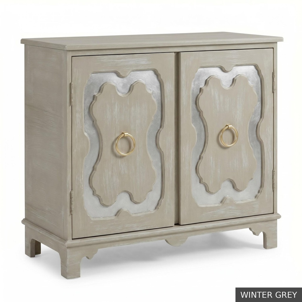 [EUR: York] York Side Table  / Winter Grey + Silver