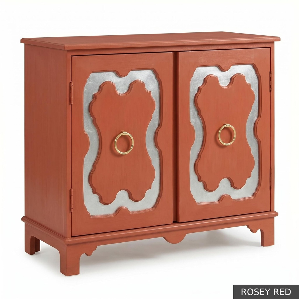 [EUR: York] York Side Table  / Rosey Red + Silver