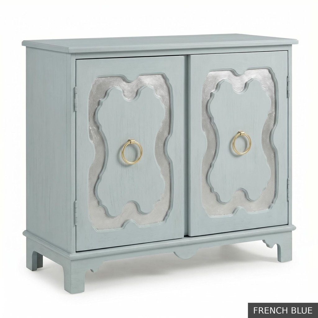 [EUR: York] York Side Table  / French Blue + Silver