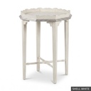 [EUR: Whit] Whitaker Side Table   / Shell White + Silver