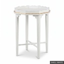 [EUR: Whit] Whitaker Side Table   / Shell White + Gold
