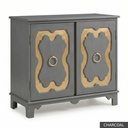 [EUR: York] York Side Table  / Charcoal + Gold