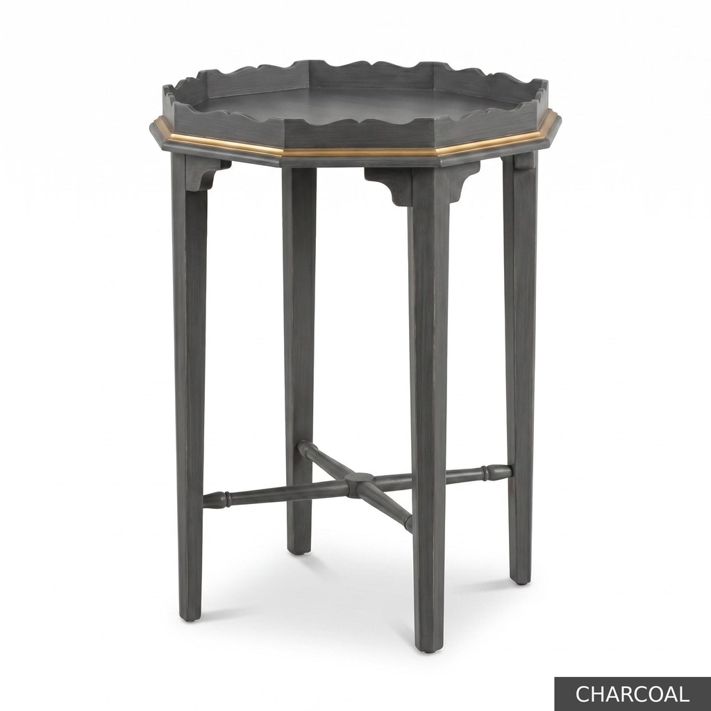 [EUR: Whit] Whitaker Side Table   / Charcoal + Gold