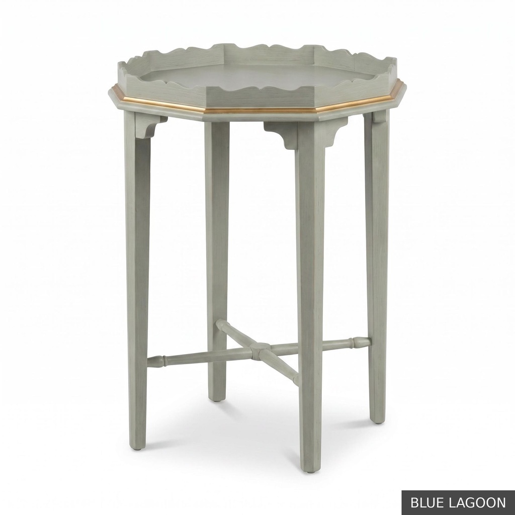 [EUR: Whit] Whitaker Side Table   / Blue Lagoon + Gold