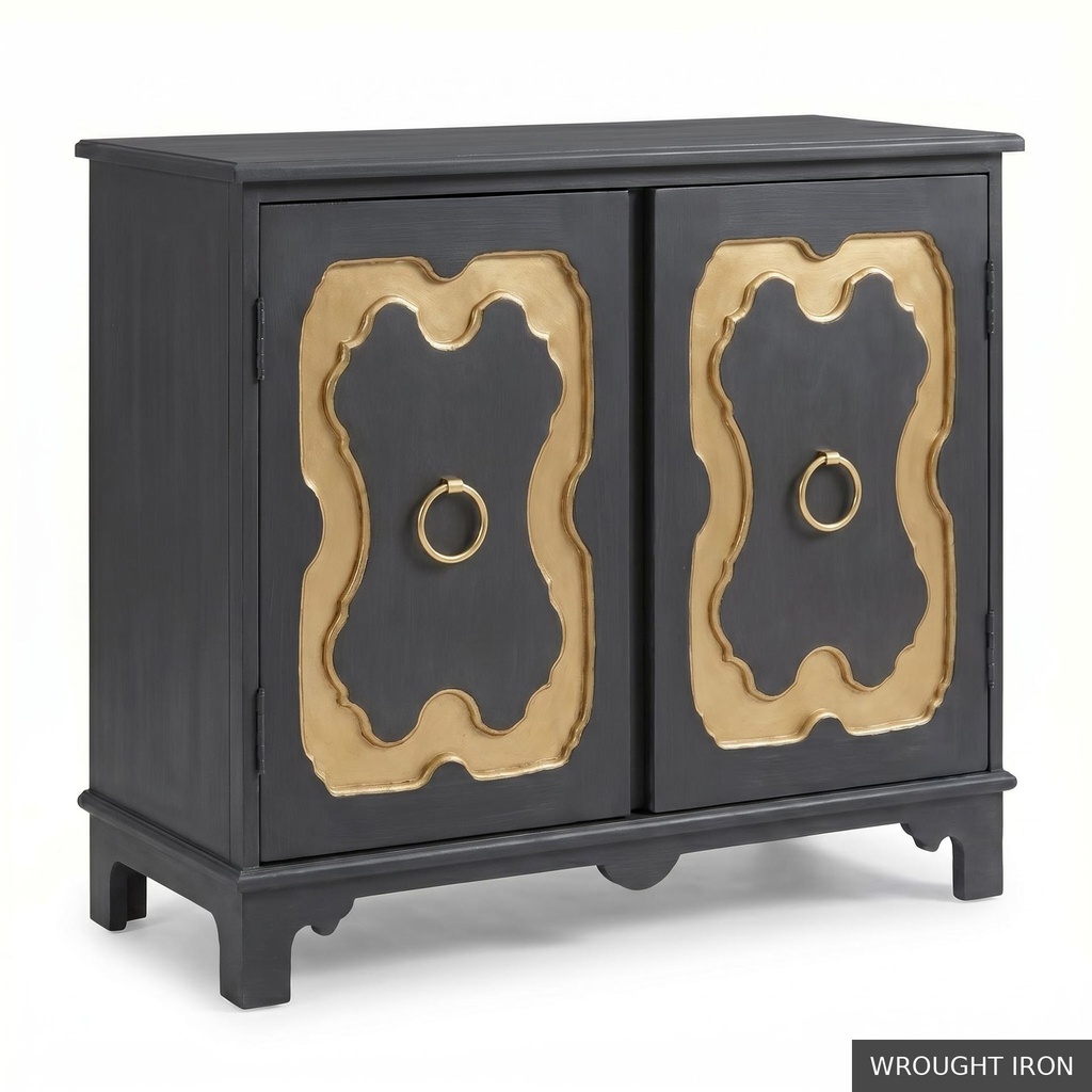 [EUR: York] York Side Table  / Wrought Iron + Gold
