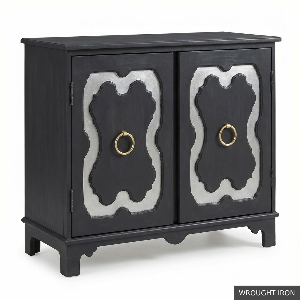 [EUR: York] York Side Table  / Wrought Iron + Silver
