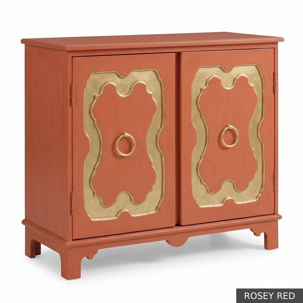 [EUR: York] York Side Table  / Rosey Red + Gold