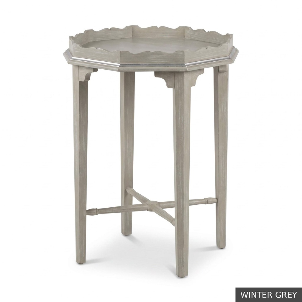 [EUR: Whit] Whitaker Side Table   / Winter Grey + Silver