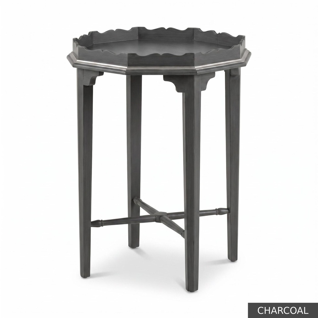 [EUR: Whit] Whitaker Side Table   / Charcoal + Silver