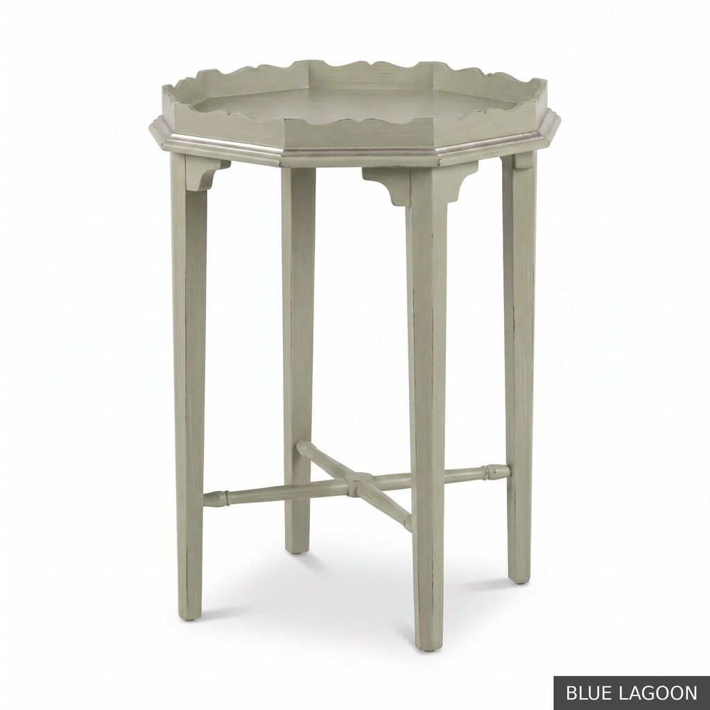 [EUR: Whit] Whitaker Side Table   / Blue Lagoon + Silver