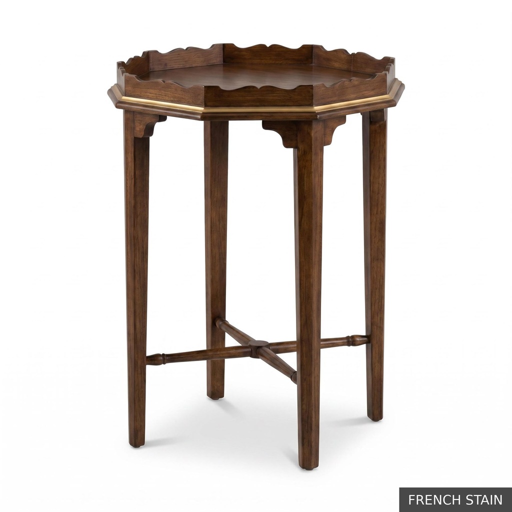[EUR: Whit] Whitaker Side Table   / French Stain + Gold