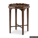 [EUR: Whit] Whitaker Side Table   / French Stain + Silver