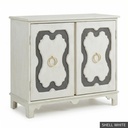 [EUR: York] York Side Table  / Shell White + Charcoal Accent