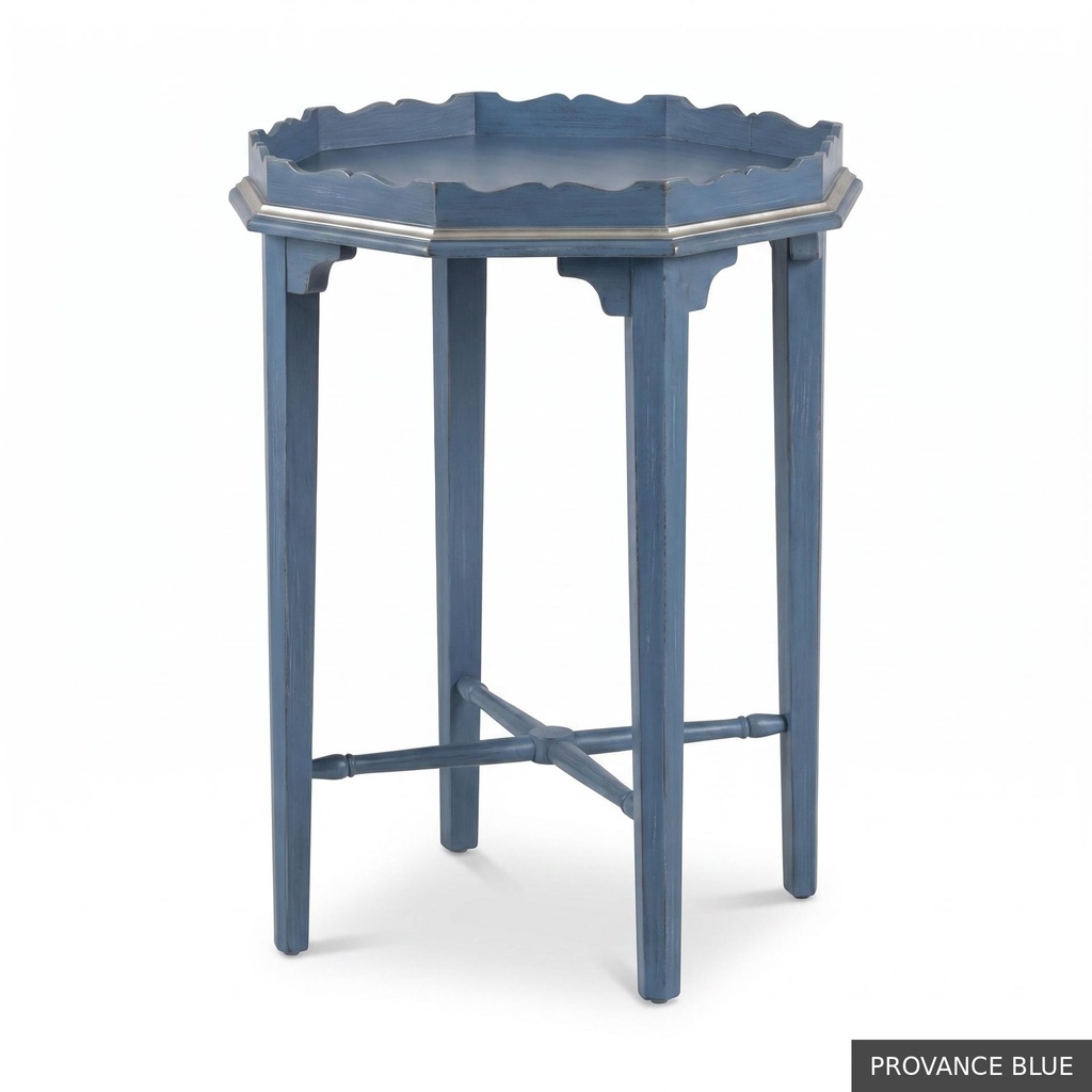 [EUR: Whit] Whitaker Side Table   / Provance Blue + Silver