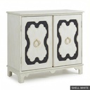 [EUR: York] York Side Table  / Shell White + Wrought Iron Accent
