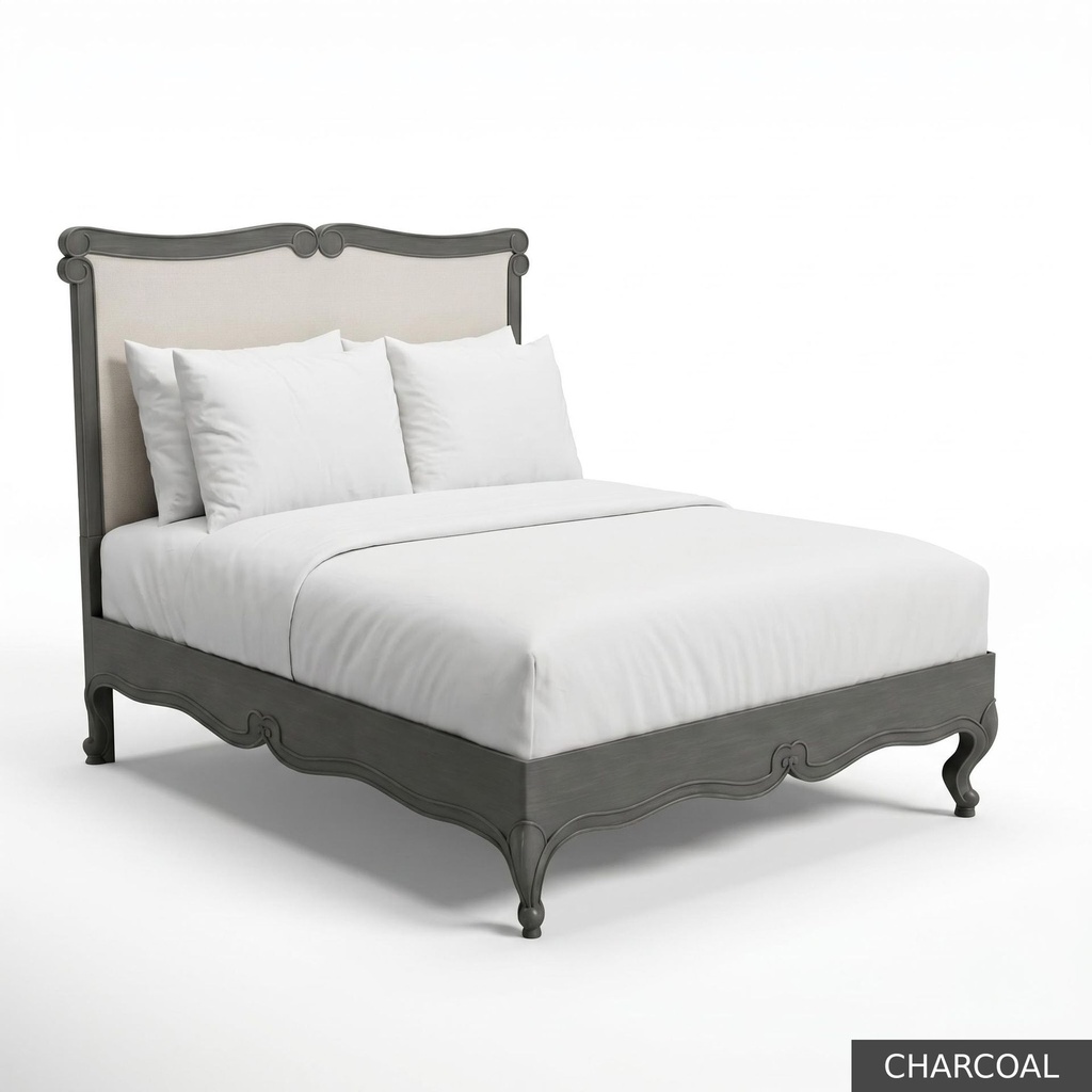 [EUR: BarnKBED] Barnard - King Bed  / Charcoal + NO Accent Colour Required