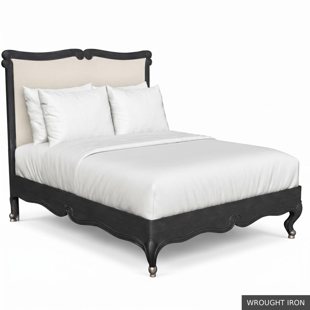 [EUR: BarnKBED] Barnard - King Bed  / Wrought Iron + NO Accent Colour Required