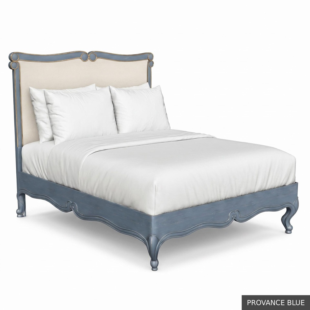 [EUR: BarnKBED] Barnard - King Bed  / Provance Blue + NO Accent Colour Required