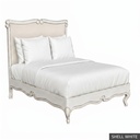 [EUR: BarnKBED] Barnard - King Bed  / Shell White + Silver