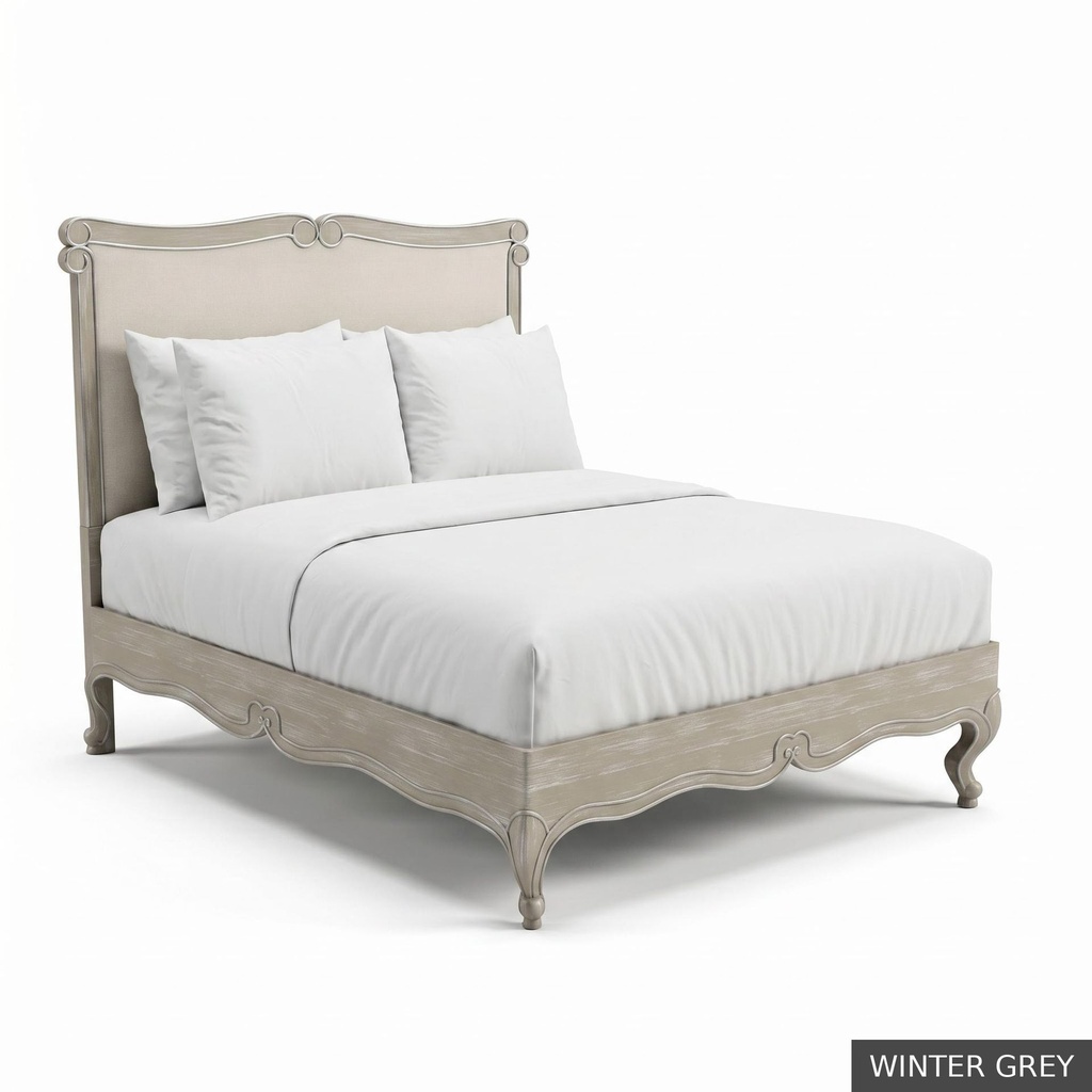 [EUR: BarnKBED] Barnard - King Bed  / Winter Grey + Silver
