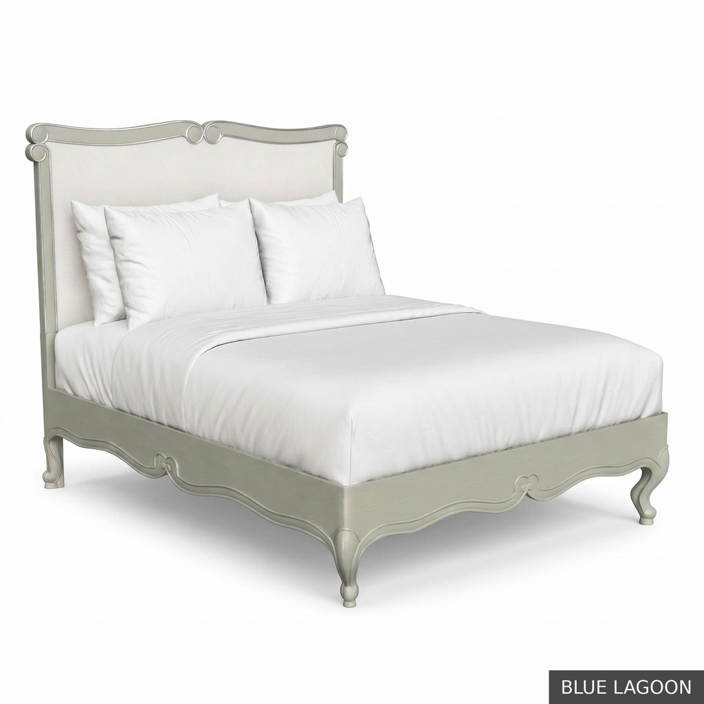 [EUR: BarnKBED] Barnard - King Bed  / Blue Lagoon + Silver