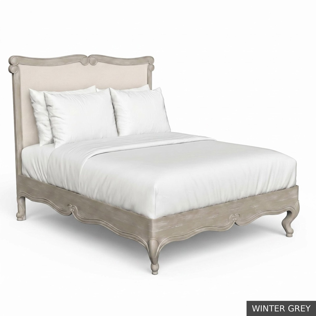 [EUR: BarnQBED] Barnard - Queen Bed   / Winter Grey + NO Accent Colour Required