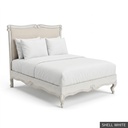 [EUR: BarnQBED] Barnard - Queen Bed   / Shell White + Silver