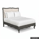 [EUR: BarnQBED] Barnard - Queen Bed   / Charcoal + Silver