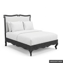 [EUR: BarnQBED] Barnard - Queen Bed   / Wrought Iron + Silver