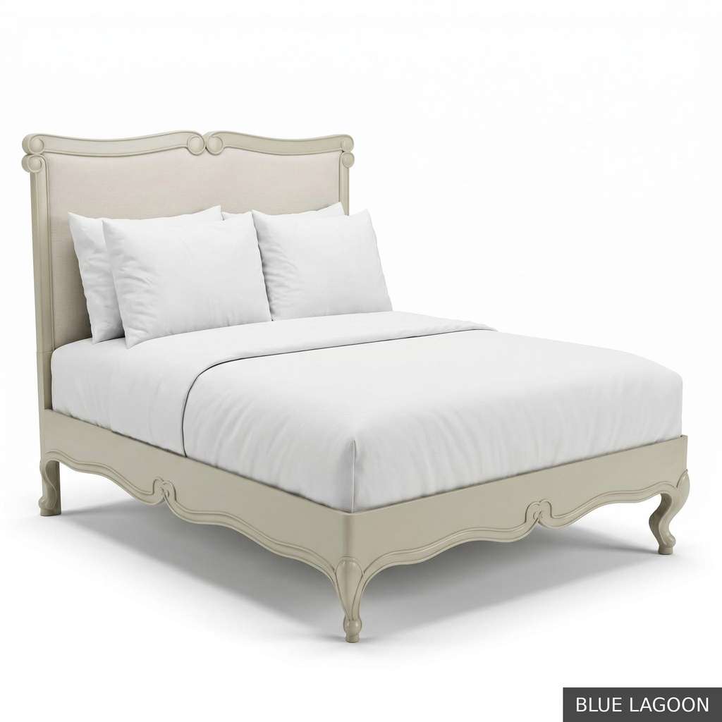 [EUR: BarnQBED] Barnard - Queen Bed   / Blue Lagoon + NO Accent Colour Required