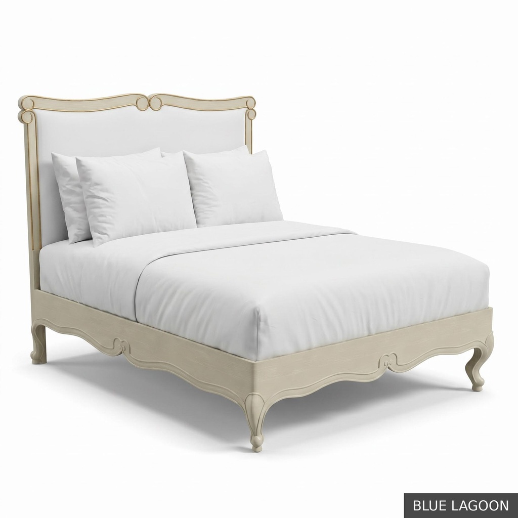 [EUR: BarnQBED] Barnard - Queen Bed   / Blue Lagoon + Gold