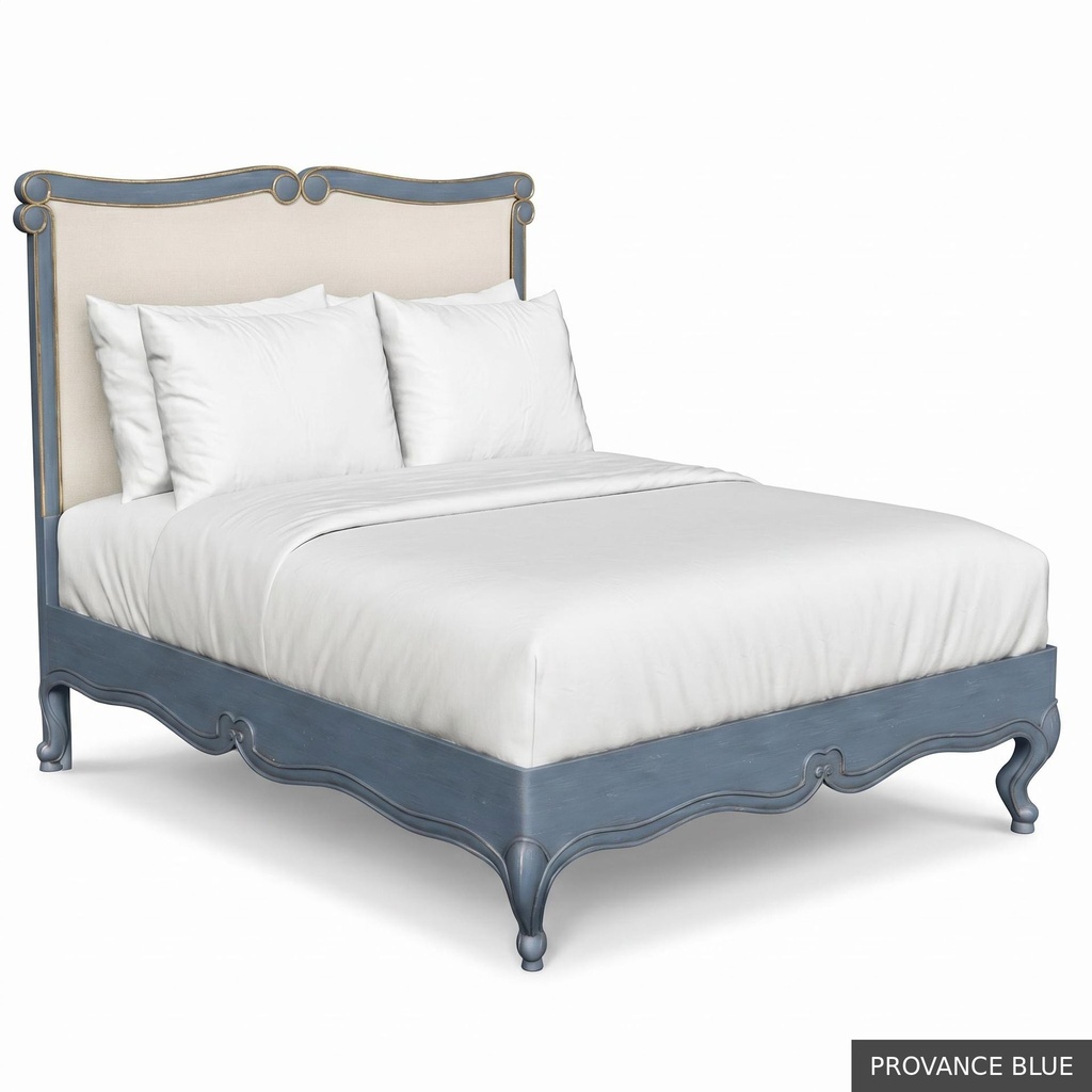 [EUR: BarnQBED] Barnard - Queen Bed   / Provance Blue + Gold