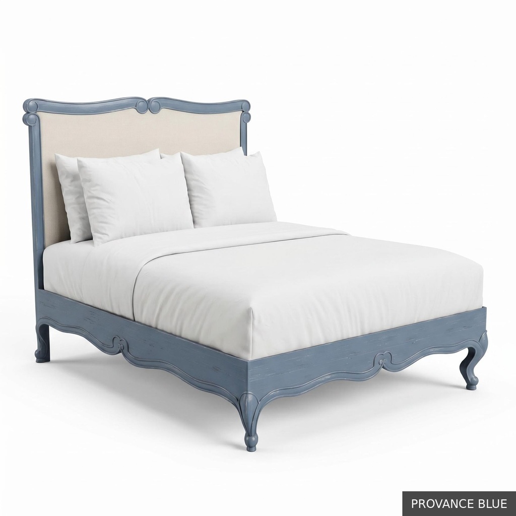 [EUR: BarnQBED] Barnard - Queen Bed   / Provance Blue + NO Accent Colour Required
