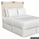 [EUR: BarnKHB] Barnard - King Headboard   / Shell White + Gold