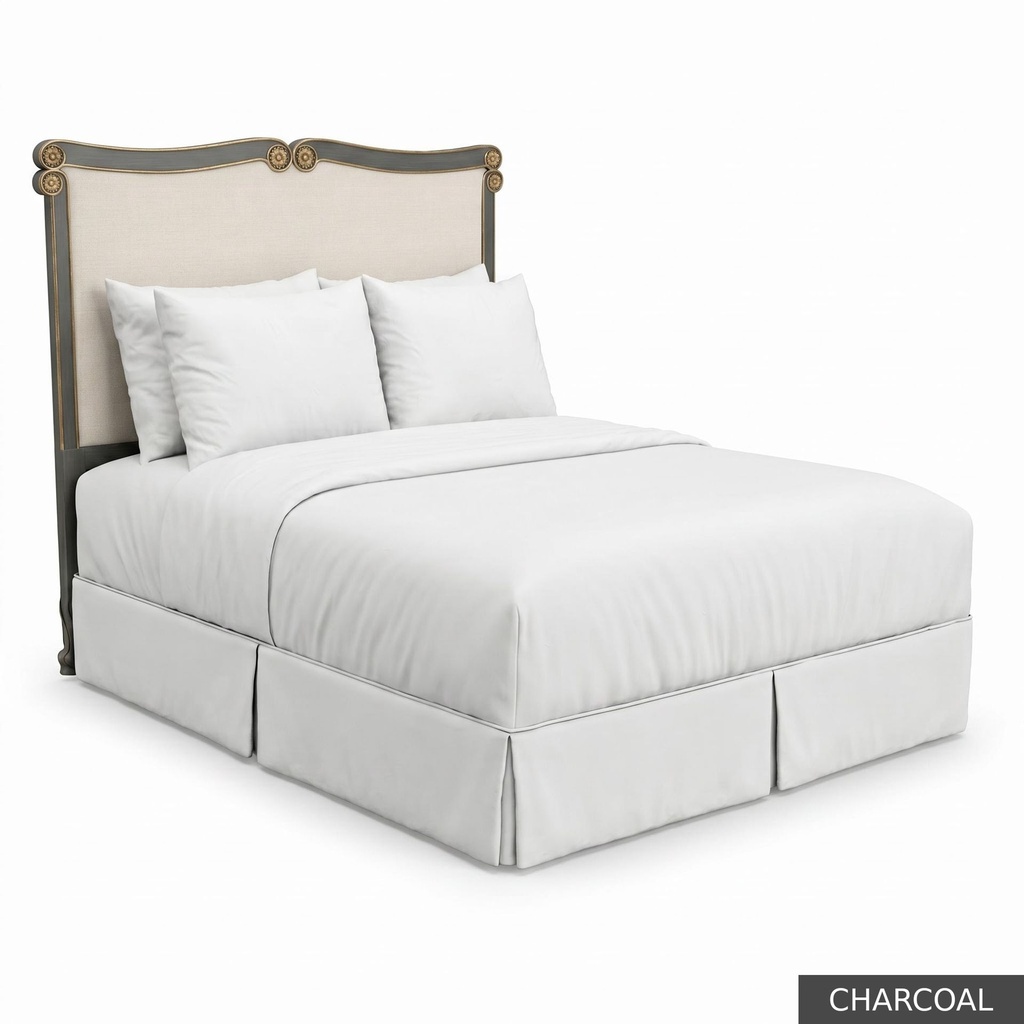 [EUR: BarnKHB] Barnard - King Headboard   / Charcoal + Gold