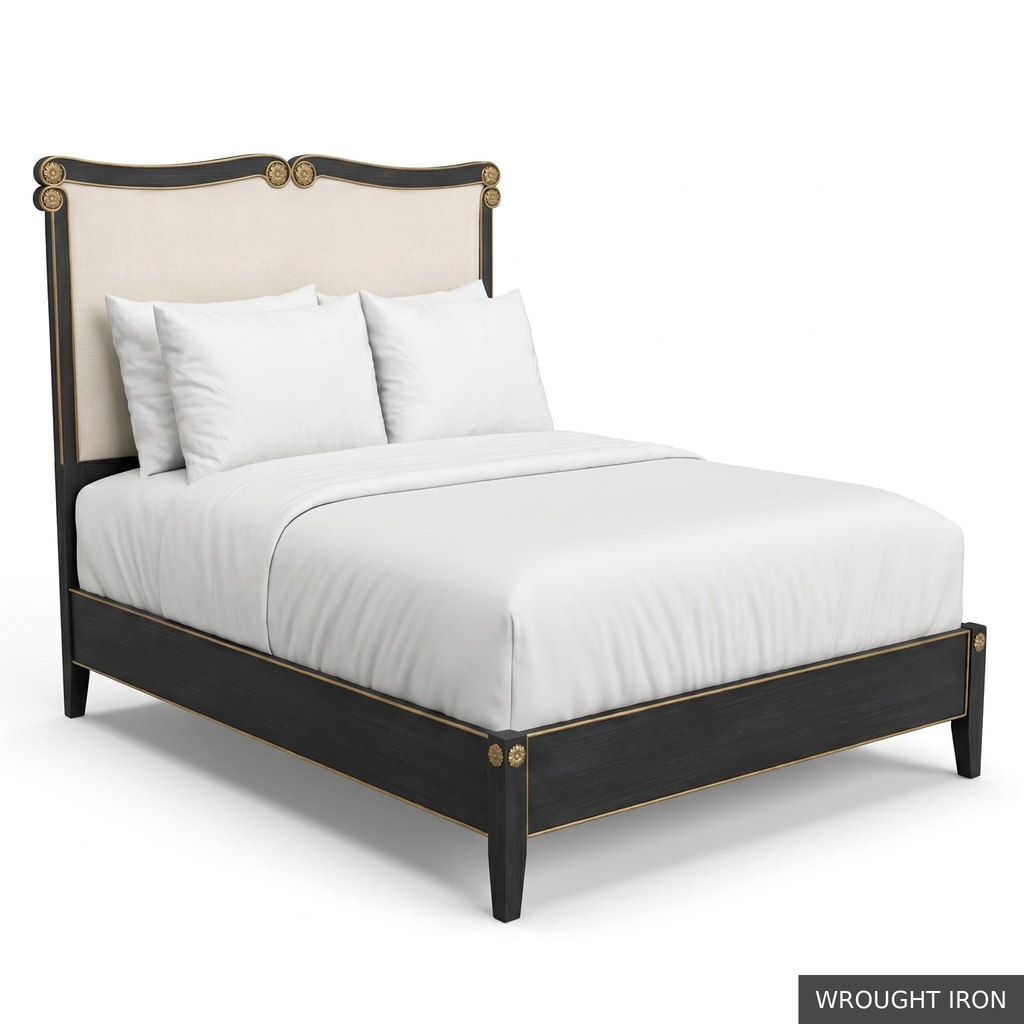 [EUR: BarnKHB] Barnard - King Headboard   / Wrought Iron + Gold