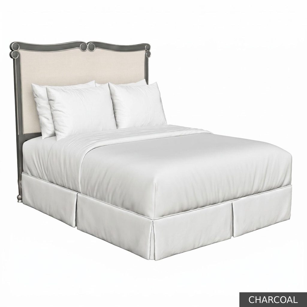 [EUR: BarnKHB] Barnard - King Headboard   / Charcoal + Silver