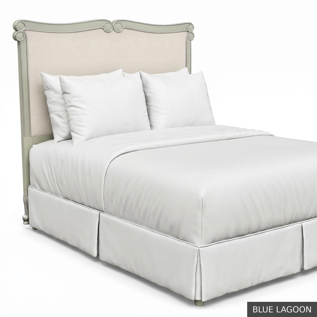 [EUR: BarnKHB] Barnard - King Headboard   / Blue Lagoon + Silver