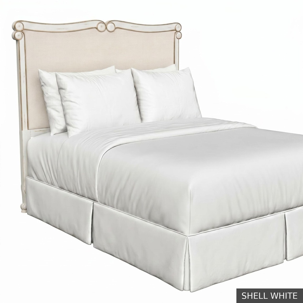 [EUR: BarnQHB] Barnard - Queen Headboard   / Shell White + Gold