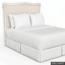 [EUR: BarnQHB] Barnard - Queen Headboard   / Shell White + Silver