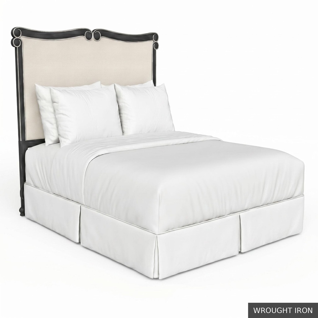 [EUR: BarnQHB] Barnard - Queen Headboard   / Wrought Iron + Silver