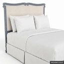 [EUR: BarnQHB] Barnard - Queen Headboard   / Provance Blue + Silver