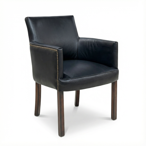 Douglas Leather Chair Black